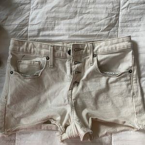 White Jean shorts size 4